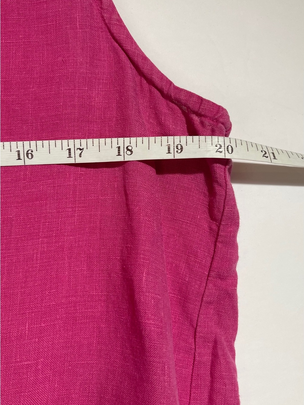 Bryn Walker 100% Linen Fuchsia Pink Sleeveless Swing Top M Lagenlook Relaxed * - Picture 6 of 9